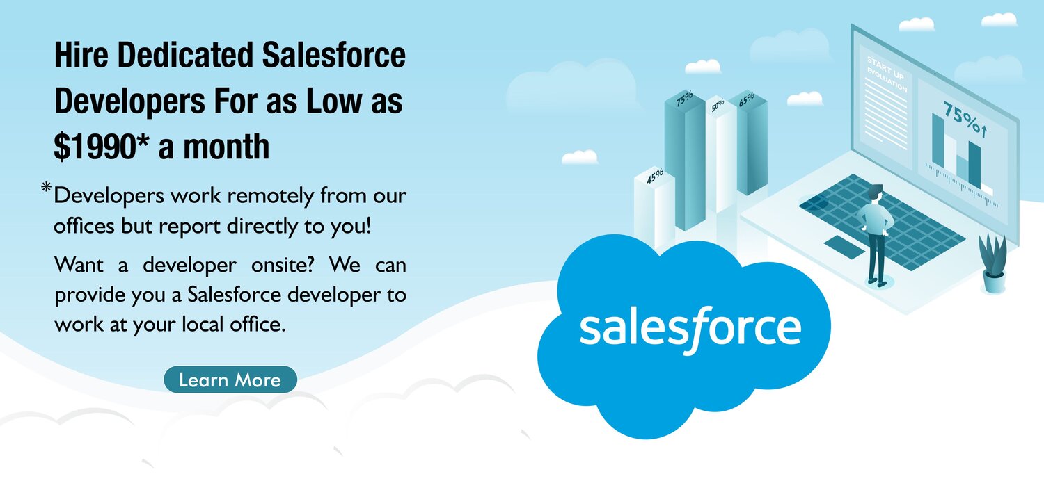 Hire Salesforce Developer @ $1990 a Month | Save Over 70%